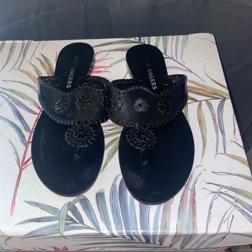 Jack Rogers Black Plastic Sandals
